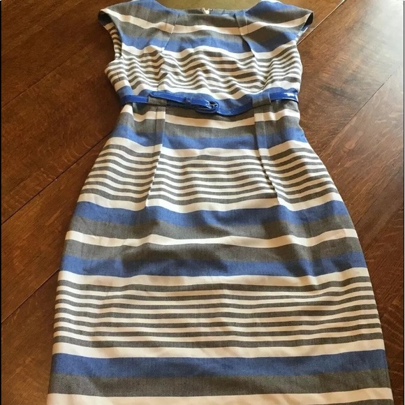 Calvin Klein Stripe Sheath Dress Career 8 - Picture 1 of 5